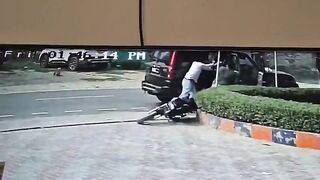 SUV Rams Motorcycle Then Abducts Rider in Broad Daylight
