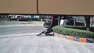 SUV Rams Motorcycle Then Abducts Rider in Broad Daylight