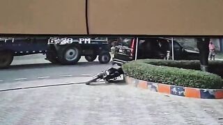 SUV Rams Motorcycle Then Abducts Rider in Broad Daylight