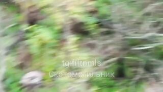 Ukrat, dressed as a ghost, gets his brains blown out by a headshot