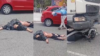 Woman Fell Off Motorcycle And Was Killed By Dump Truck