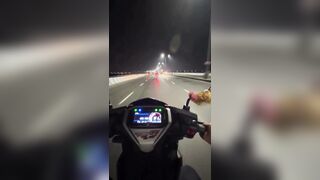 Scooter Stunt Ends in Crash In India