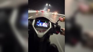 Scooter Stunt Ends in Crash In India