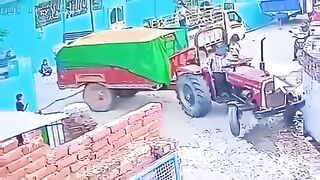 India Tractor Special:Teen Turns Into Instant Road Paste