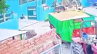 India Tractor Special:Teen Turns Into Instant Road Paste