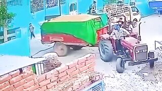 India Tractor Special:Teen Turns Into Instant Road Paste
