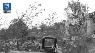 This katsap refuses to surrender, and got grenades from 6-th US SOF Regiment