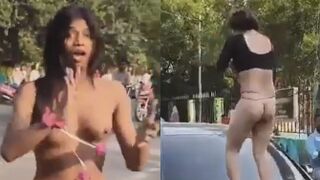 Trannies Stage A Naked Protest Blocking Traffic In India