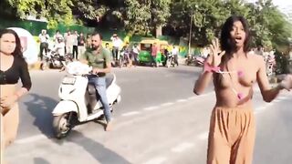 Trannies Stage A Naked Protest Blocking Traffic In India