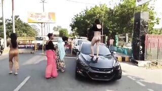 Trannies Stage A Naked Protest Blocking Traffic In India
