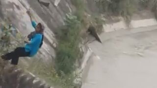 Woman Jumps Into The River After Conversation With EX BF
