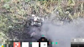 Daily suicide with a grenade, katsap blew up his belly instead of a head