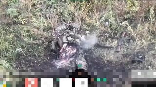 Daily suicide with a grenade, katsap blew up his belly instead of a head