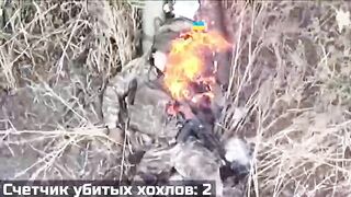 UKRAINIAN SOLDIERS RETURNED TO DUST BY RUSSIAN DRONE