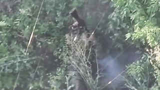 Suicide improvisation: katsap shoot in a grenade on his armor, and succeeed