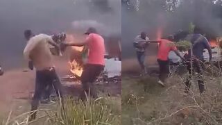 Man Caught Setting Stolen Car On Fire