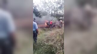 Man Caught Setting Stolen Car On Fire