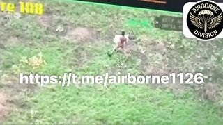 African mercenary from ruzzian side walks naked and begs for mercy "Help me!"