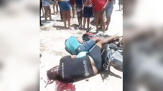 Two guys shot dead on their motocycle