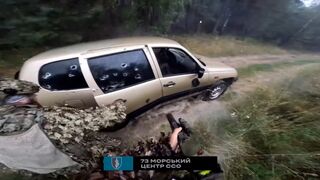 UA SOF car ambush on ruzky scum deep in frontline, taking intel and tropheys