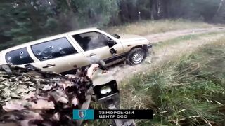 UA SOF car ambush on ruzky scum deep in frontline, taking intel and tropheys