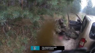 UA SOF car ambush on ruzky scum deep in frontline, taking intel and tropheys