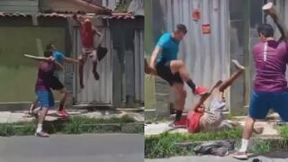 Thief Leaving Property Meets Angry Locals