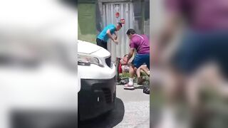 Thief Leaving Property Meets Angry Locals