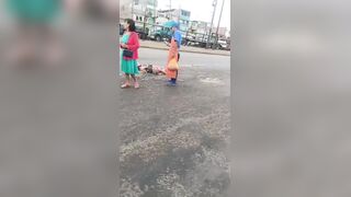 Peruvian Man Turned Into Road Pizza...