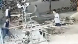 Sawmill Worker Throws Himself On the Sawing Table