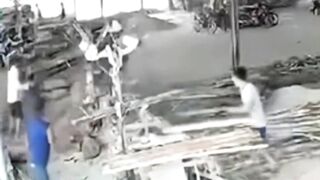 Sawmill Worker Throws Himself On the Sawing Table