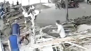 Sawmill Worker Throws Himself On the Sawing Table