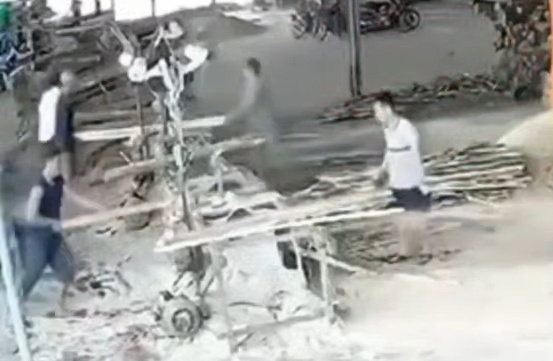 Sawmill Worker Throws Himself On the Sawing Table