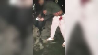 Man Walks With Guts Exposed After Being Stabbed