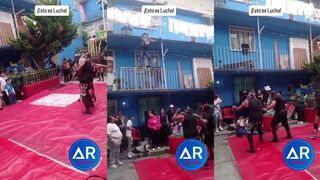 wrestling in Mexico ends badly