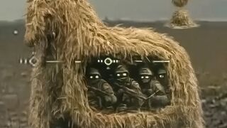 LoL "Orcs camouflage quad bikes under a haystack"
