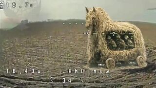 LoL "Orcs camouflage quad bikes under a haystack"