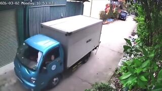 Old Man Gets Crushed By Reversing truck