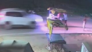 Street Vendor Gets Destroyed By Speeding SUV