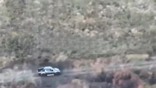 A car with soldiers hit a mine
