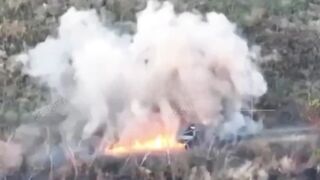 A car with soldiers hit a mine