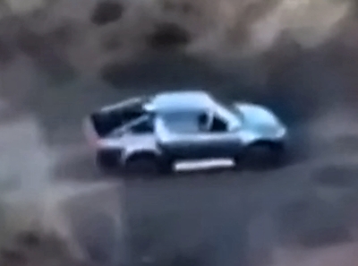 A car with soldiers hit a mine