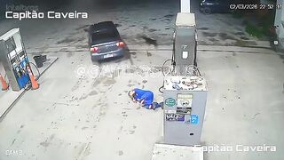 Armed Man Opens Fire from Car, Executes Gas Station Employee in Cold Blood
