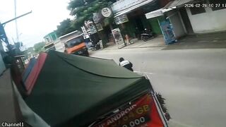 Motorcyclist Seriously Injured After Getting Sandwitched By Two Trucks