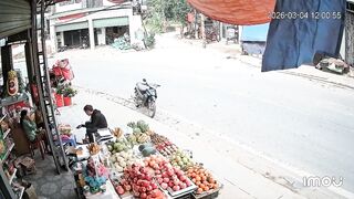 Motorcyclist Meets The Bus Head On