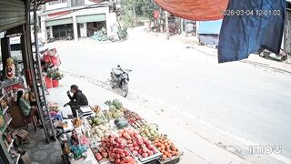 Motorcyclist Meets The Bus Head On