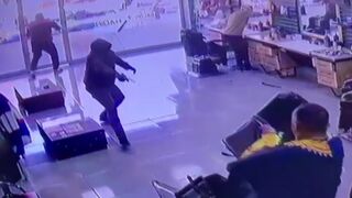 Chaos in Turkish Barbershop: Armed Masked Man Shoots Wildly at Everyone Present