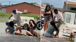 Wife Beats Husband's Mistress, Then Husband Joins In and Attacks Her Too