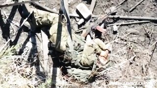 A grenade exploded right next to the Russian’s head