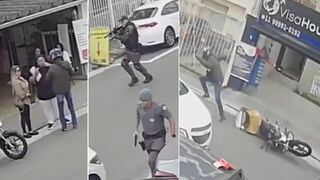 Gunpoint Gold Chain Robbery Ends with Police Shooting the Thief on Spot